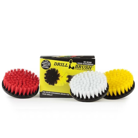 Drill Brush Power Scrubber By Useful Products 7 in W 5 in L Brush, Variety 5in-S-RWY-QC-DB